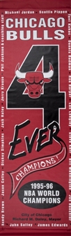 1995-1996 Chicago Bulls Championship Street Banner